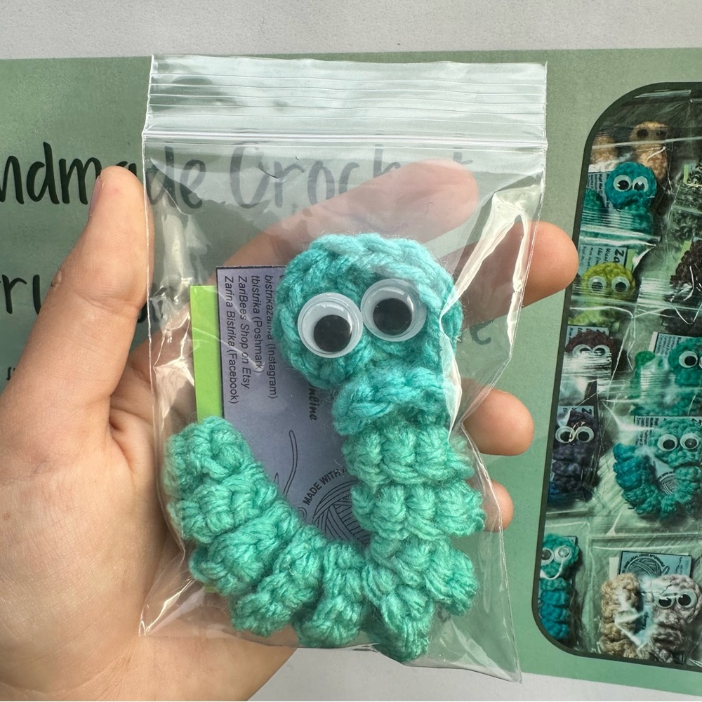 Handmade Crochet Worry Worm